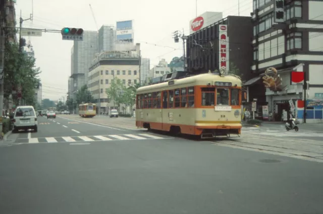 altes DIA Straßenbahn Matsuyama Japan 1991 Tram agü-L8-18