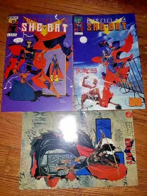 Murcielaga She-Bat 1-3 comic series Latin super hero Heroic Publishing Gross lot