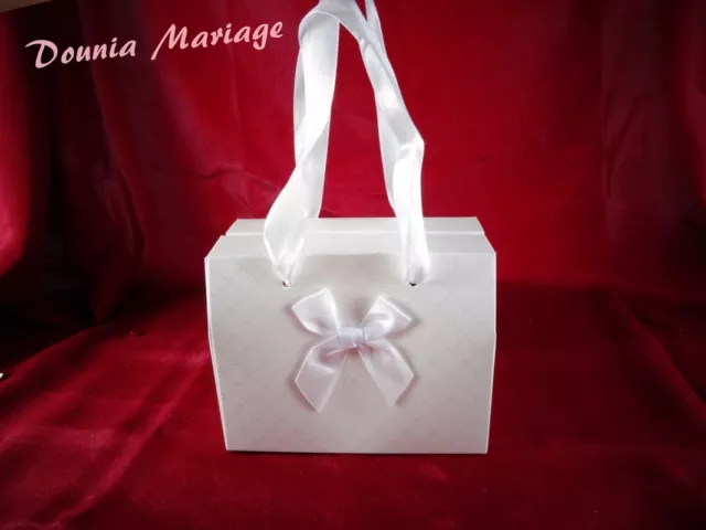 boite à gâteau forme sac cadeau pour mariage ou baptême x25