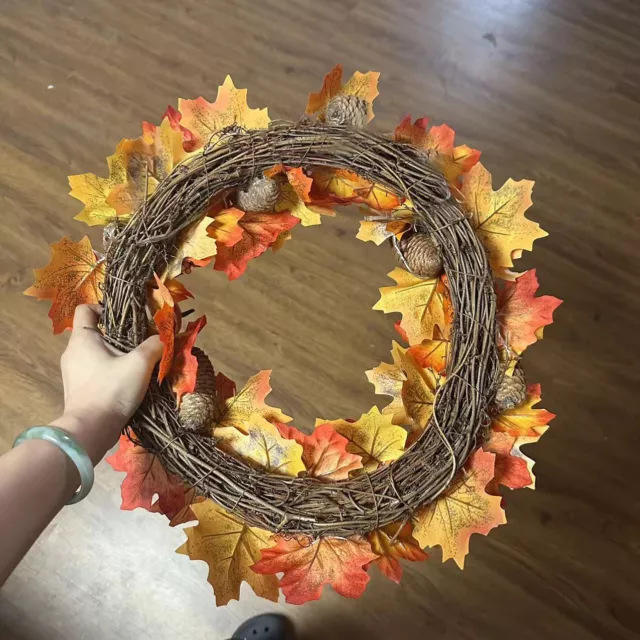 Fall Wreath Halloween Door Large Pumpkin Wreath Thanksgiving Wreath Autumn Decor