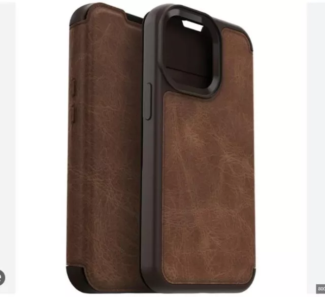 Genuine OtterBox Strada Protective Leather Wallet Case - iPhone 13 Pro - Brown 2