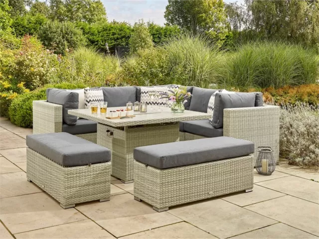 BRAMBLECREST KINGSCOTE CLOUD Corner Sofa Square Firepit Table 2