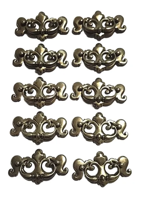 As-Is) 3 Traditional Chippendale Bail Pull Satin Brass - D