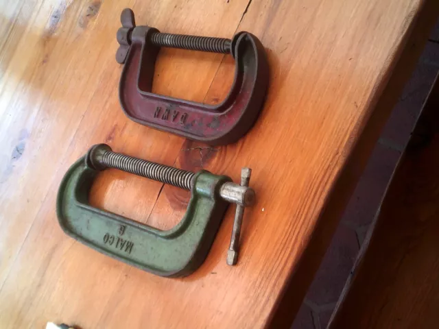 Vintage Dawn Australia 5"G Clamp And Malco Australia 6"G Clamp