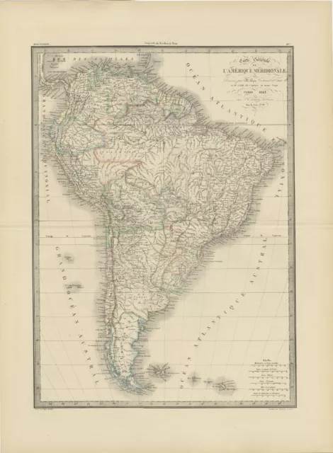 Antique Map of South America