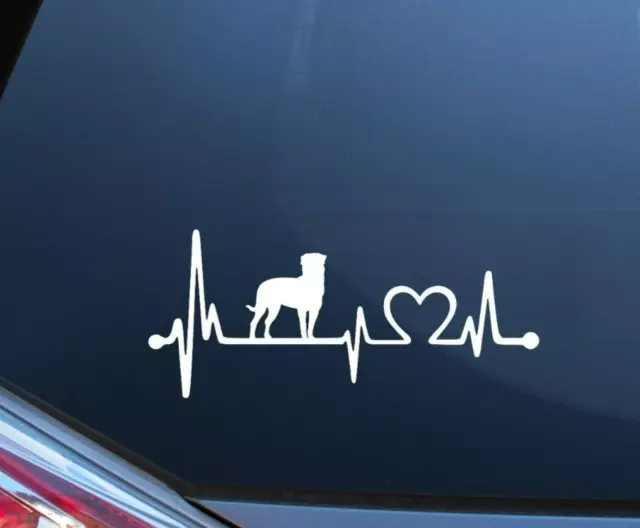 1 x (19cm x 8cm) Rottweiler Heartbeat Vinyl Decal Sticker Car Van Dog iPad Pet