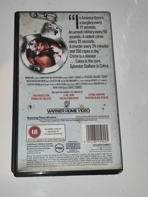 COBRA VHS VIDEO tape Cert 18 Sylvester Stallone £6.95 - PicClick UK