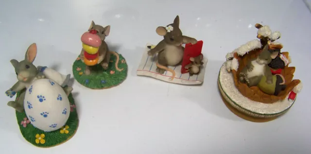 4 Charming Tales figurines  Silvestri/Fitz and Floyd