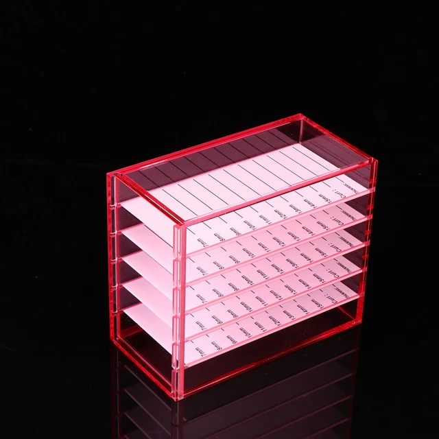 Soporte para exhibición de pestañas de 5 capas estuche falso caja de almacenamiento multicapa