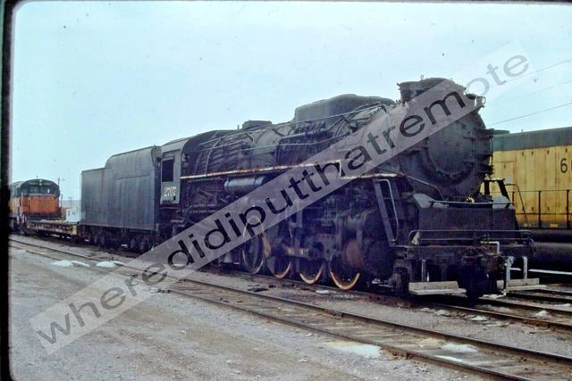 Orig. Slide C&O Chesapeake and Ohio 2707 2-8-4 Proviso Melrose Park ILL 5-1993