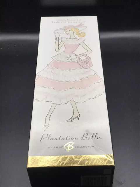 Barbie Sammler Fanclub exkl. Plantage Belle Gold Etikett Puppe C3828 Leerbox