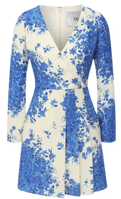 VALENTINO Women’s  Floral Crepe Long Sleeve Dress ￼ Size 8 US/44 EU