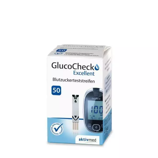 GlucoCheck Excellent Blutzuckerteststreifen von Aktivmed für Diabetiker