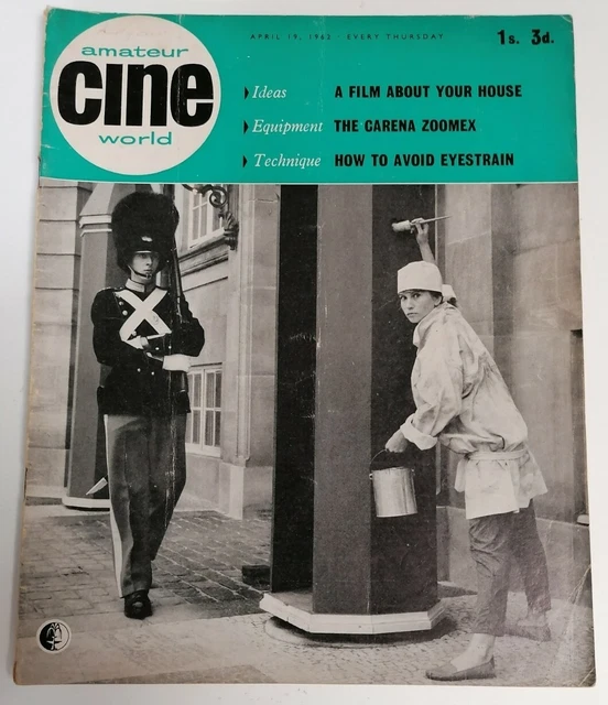 MAGAZINE VINTAGE Amateur Cine World Film making Magazine Date April 