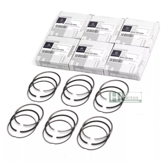 6x STD Engine Piston Rings Set For Mercedes-Benz E350 C320 CDI BlueTec 3.0 OM642