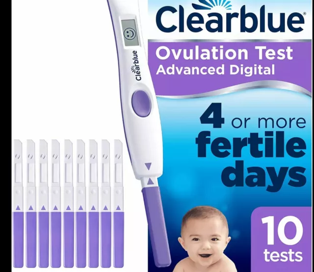 Clearblue Advanced Digital Ovulation Test With Dual Hormone Indicator, 10 Tests