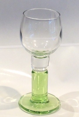 Bormioli Rocco Limoncino Cordial Green Footed Shot Glasses Set of 6 