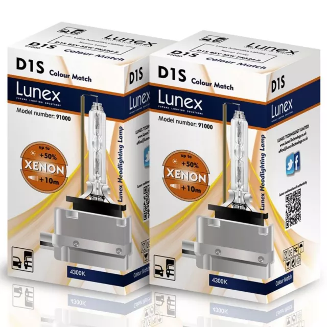 2 X D1S Genuine LUNEX XENON 6000K HID BULB compatible with 66043 66144  85410 UB £28.31 - PicClick UK