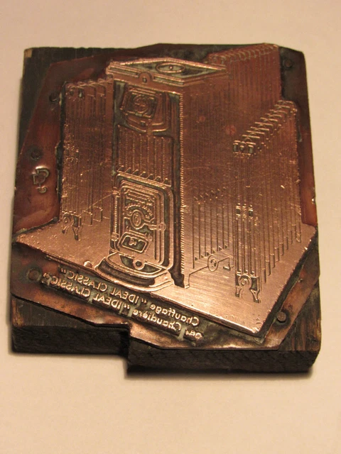 Ancienne Plaque Matrice Imprimerie Publicitaire Manufrance - Vélo 1900/1940