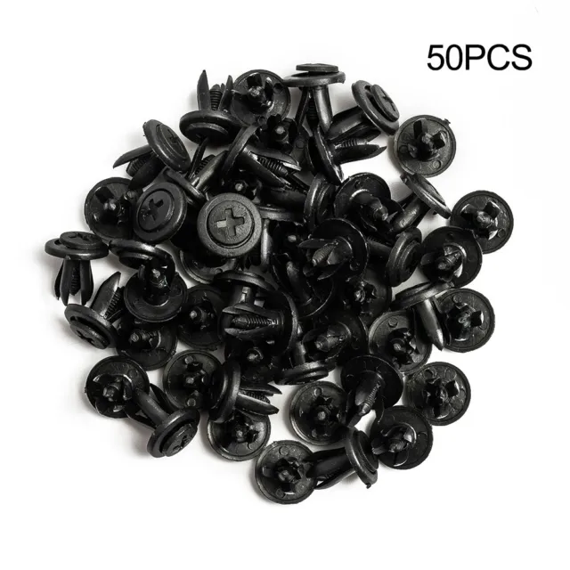 50 STÜCK KAROSSERIE Kunststoff Nieten Verschluss Schwarz Push Pin Clip EUR  3,21 - PicClick DE