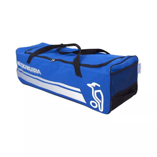 Kookaburra 9000 Blue White Wheelie Cricket Bag, Size – 87 x 31 x 28cm