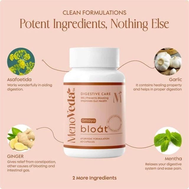 MENOVEDA BLOAT Gut Health & IBS Menopause Supplement For Women