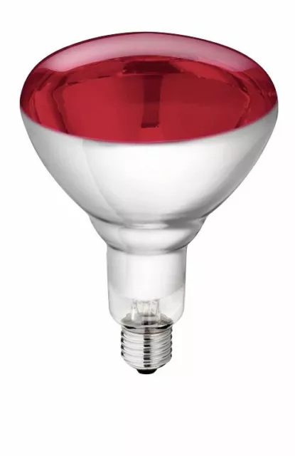 Hartglas Infrarotlampe Philips 150 W rot Glühlampe Wärmelampe Rotlicht 22313