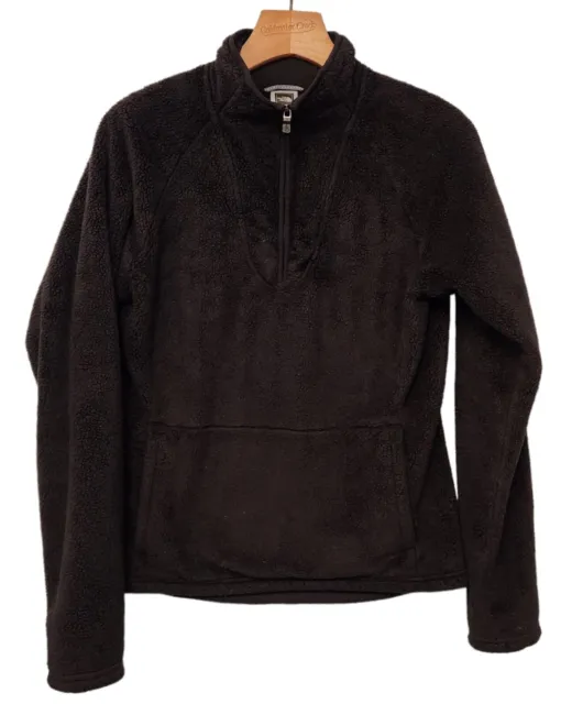 The North Face Half Zip Jacket Womens Black Fleece Size Small Warm Active