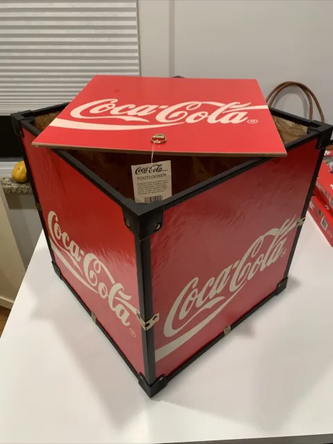Vintage Coca Cola Seward Trunk Cube Chest Box 16" Soda Pop Coke Footlocker W Tag