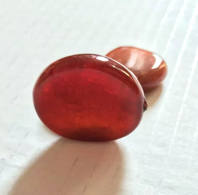 Natural Fire Agate Polished Cabochon Crystal Healing Reiki Palm Worry Stone Cab 3