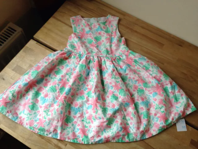 Primark Baby Girls Summer Flower Lined Dress 24-36 months 100% Cotton BNWT NEW