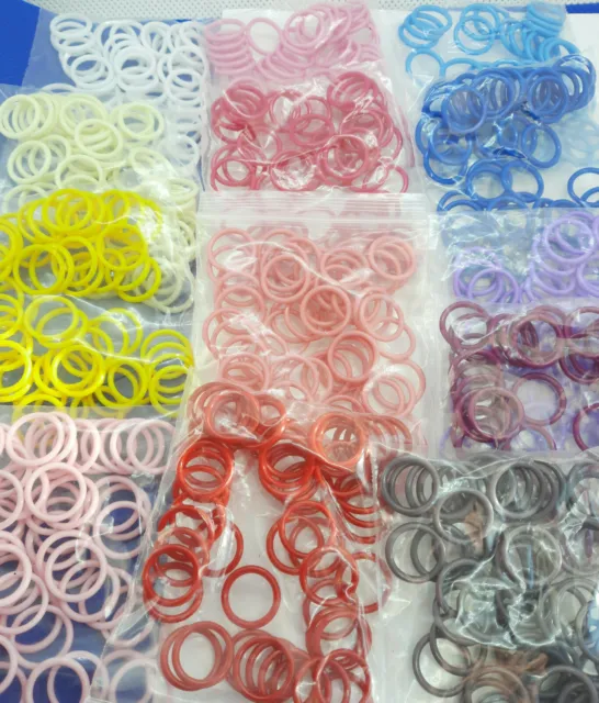 4 Plastic Rings Transparent Or Colourful for Laundry, Top Bra Straps, Crafting