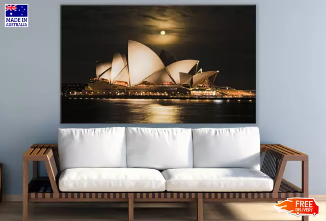 Sydney Opera House Night View Wall Canvas Home Decor Australian Made Quality