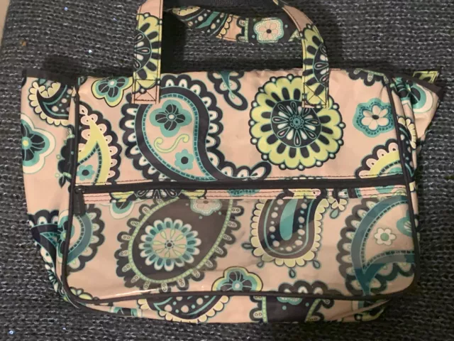 Thirty One TRUE BEAUTY BAG Paisley Day Makeup Travel Tote Bag 31, Lunch, Diaper