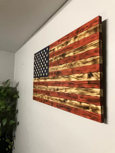 Distressed Wooden American Flag