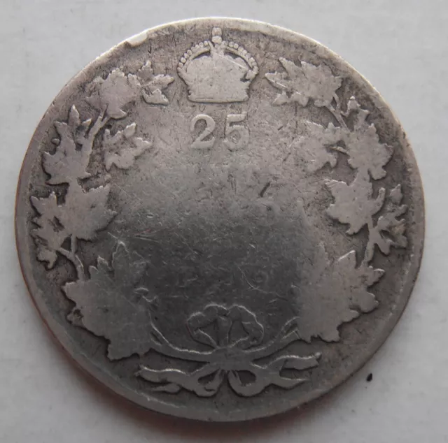 Canada Silver 25 Cents 1906