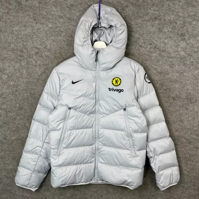 Chelsea Jacket Mens Medium Grey Nike Strike Down Fill Player Issue Bench 2021/22