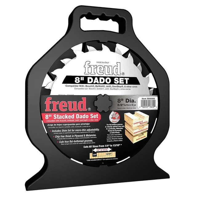Freud SD208S 8" Stacked Dado Set 5/8" Arbor Blade
