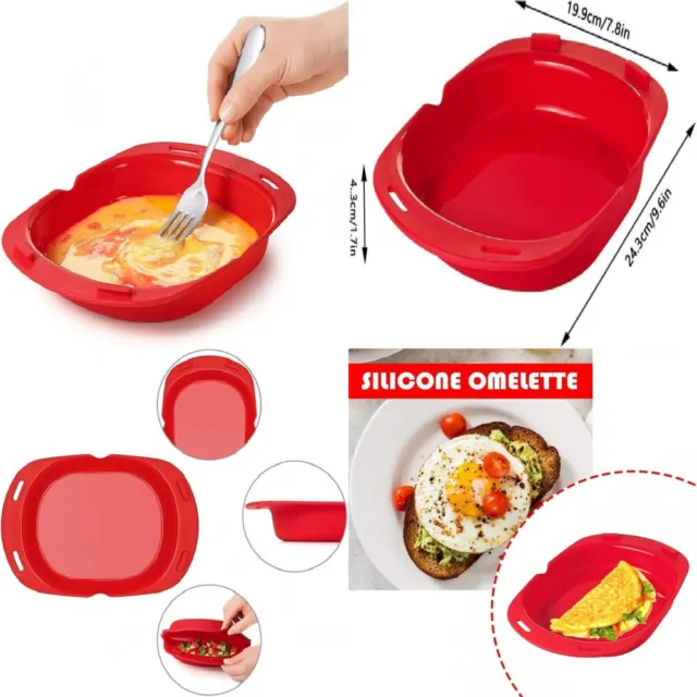 Stampo per Pancake in Silicone, Omelette da Microonde, Macchina Frittata...