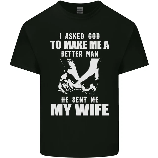 Marito & Donna Matrimonio Anniversario God Uomo Cotone T-Shirt