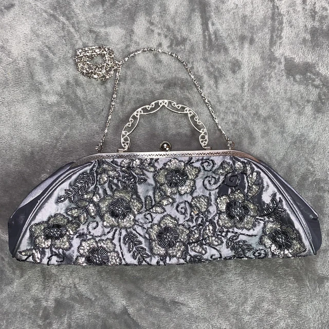 GORGEOUS ELEGANT BEADED VINTAGE PURSE by Betty K. Designs FLORAL Y2K Embroidered