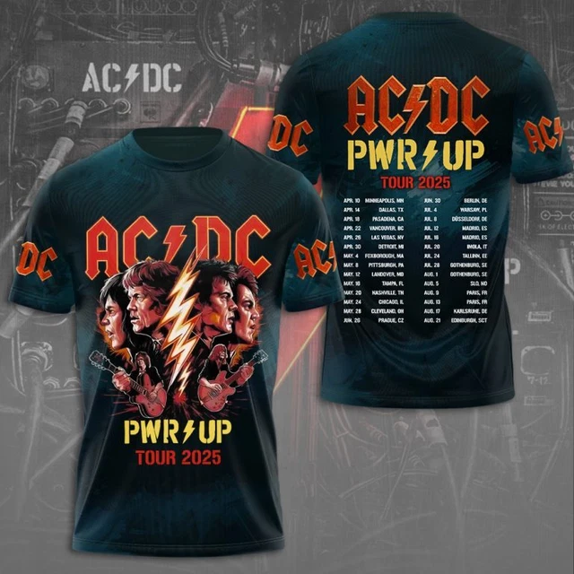 AC/DC 3D TOUR 2025 The Last Show Tour 2025 Unisex T-Shirt LH600 £17.83 ...