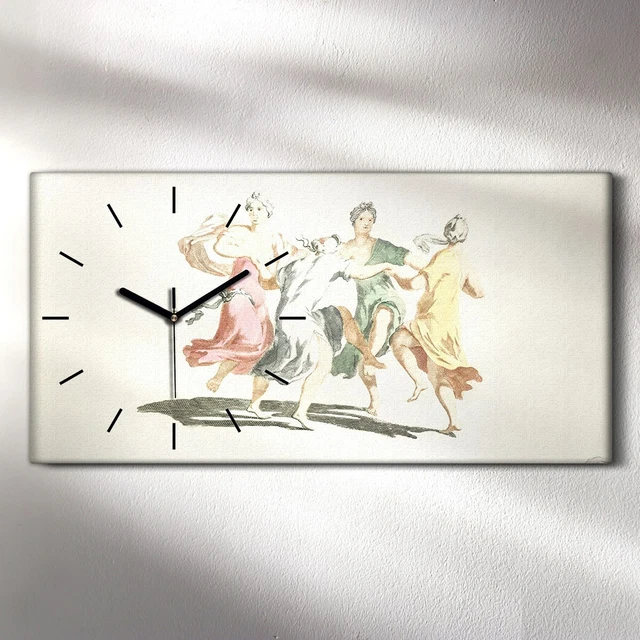 Horloge Décorative Sur Toile Coloray 60x30 Cm - Peinture Poisson Jean Bernard - Vert