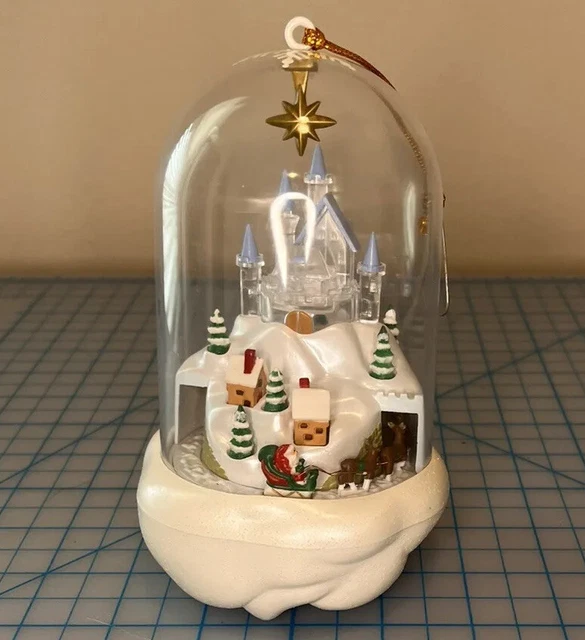 Vintage Avon Christmas Santa's Magical Castle Ornament Battery Operated with Box