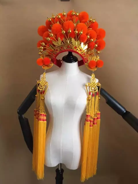Beijing Opera Headdress Chinese Ancient Style Hat Cosplay Performance Head Wear 6