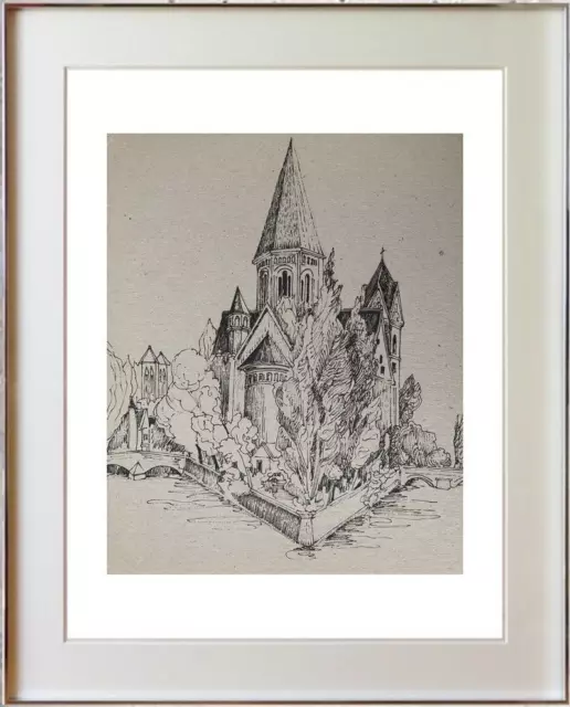 Robert Menvielle (1919-2019) The Temple On The Moselle A Metz (37)