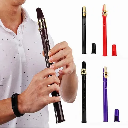 Mini Pocket Saxophone 8-Hole Mini Sax Kit With Reeds and Dental Pads Portable