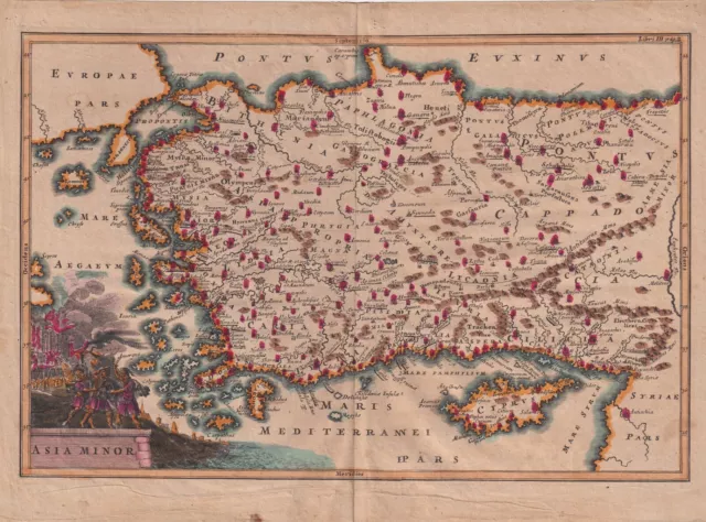 1701, Asia Minore incisione su rame, dal Cellario Cellarius