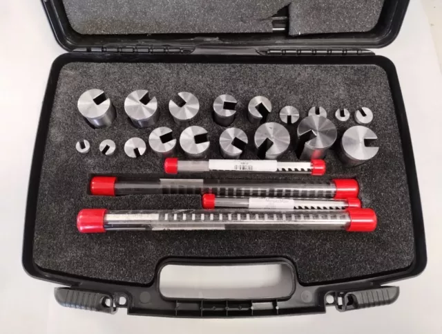 New. Keyway Broach Set, #C-10 Collared Bushings (Case is cracked)