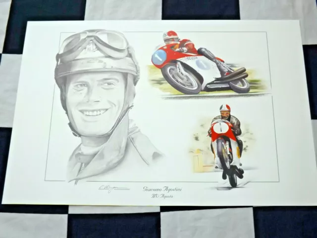 Print Giacomo Agostini Mv Agusta World Champion Tribute Chris Dugan